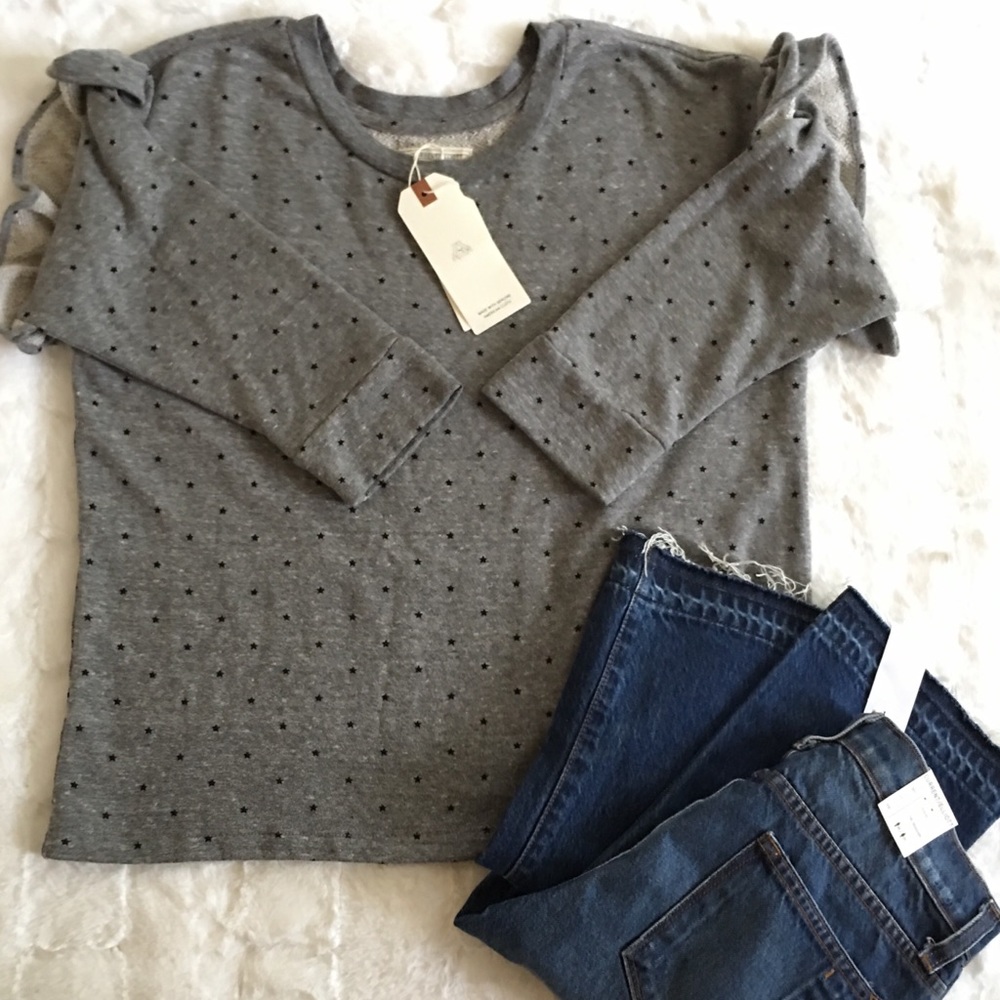 Current/Elliot Ruffle Star-Print Sweatshirt - Picture 5 of 6